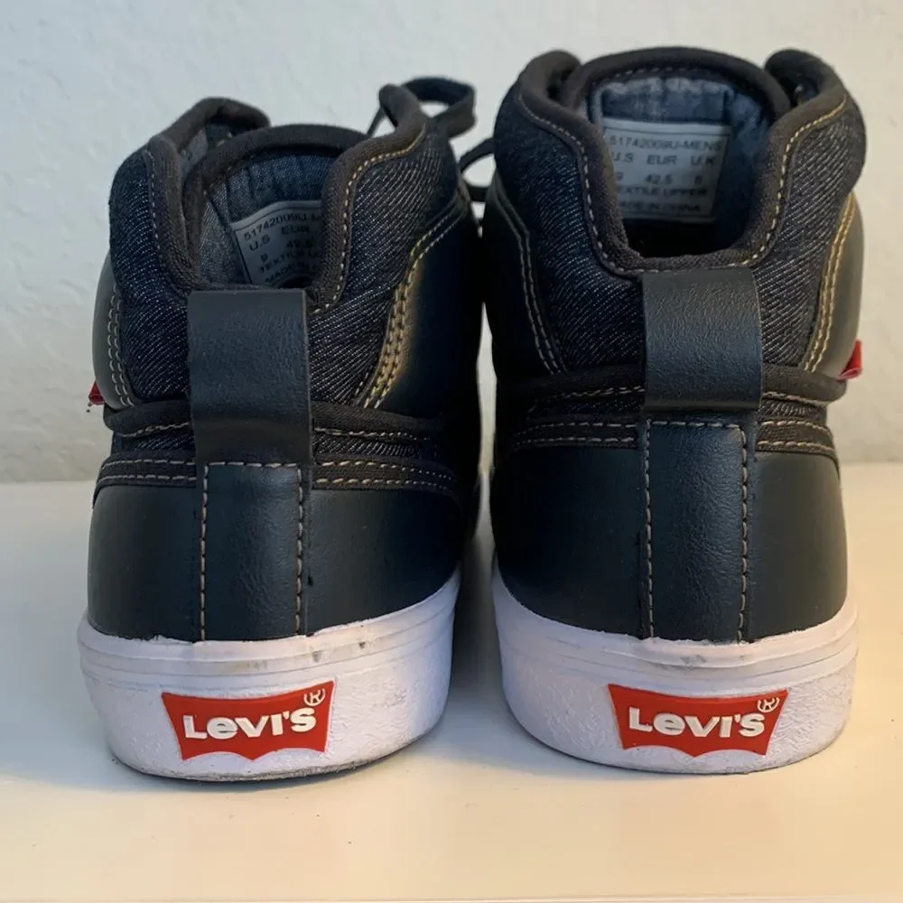 Levis Black High Top Sneakers Size 9